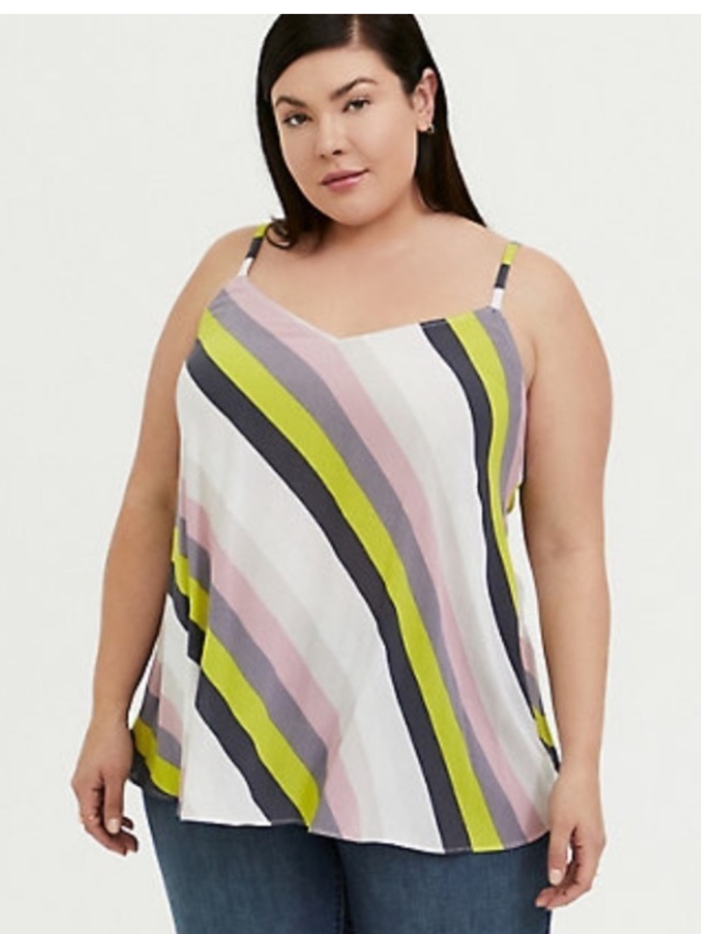 Torrid Sophie crinkle stripe gauze camisole size 1/1X.